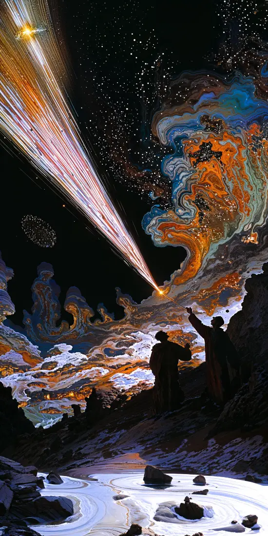 星空流星手机手机壁纸 - 震撼视觉冲击「哲风壁纸」