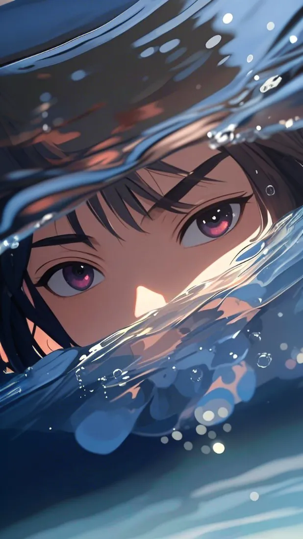 约尔女神手机壁纸｜水波纹背景图片 - 动漫「哲风壁纸」