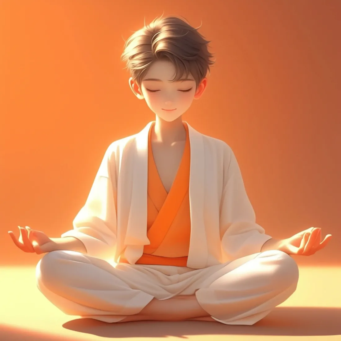 男孩头像手机壁纸｜冥想背景图片 - 治愈系「哲风壁纸」