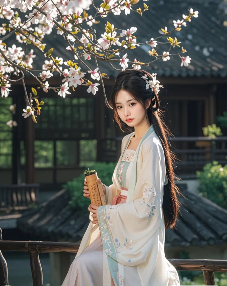 古风写真手机壁纸｜古典美人背景图片 - 汉服佳人「哲风壁纸」