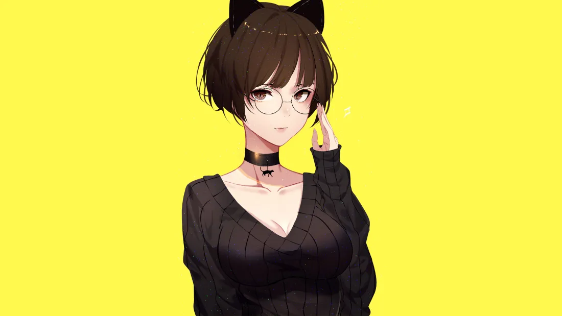 4k少女动漫壁纸｜黑猫耳少女背景图片 - 可爱风「哲风壁纸」