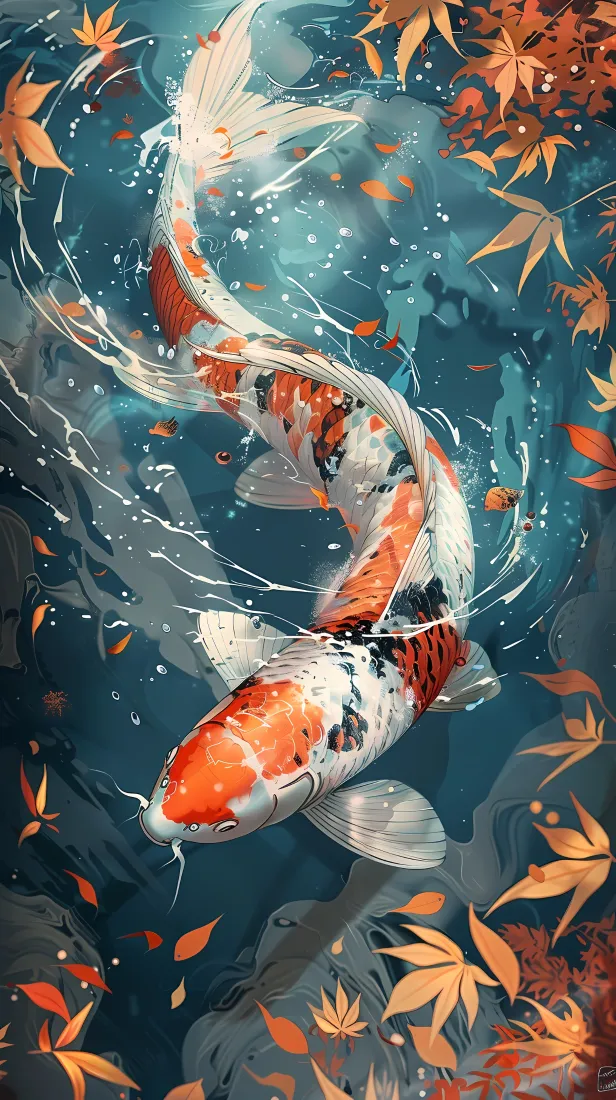 锦鲤手机手机壁纸｜灵动锦鲤背景图片 - 唯美风「哲风壁纸」