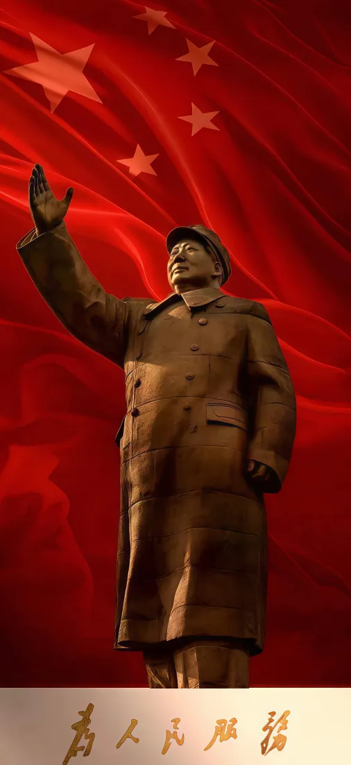 毛主席手机壁纸｜红色爱国背景图片 - 为人民服务「哲风壁纸」