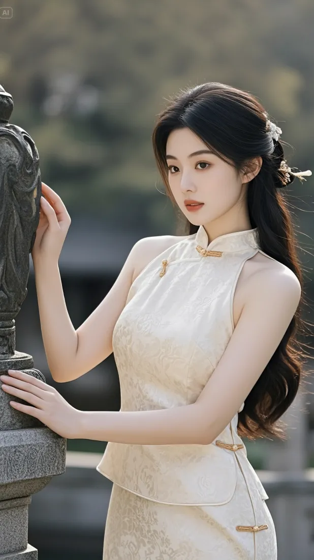 美女古风手机壁纸｜古典旗袍背景图片 - 韵味十足「哲风壁纸」