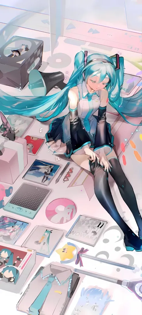 初音未来手机壁纸｜虚拟偶像歌手背景图片 - 唯美风「哲风壁纸」