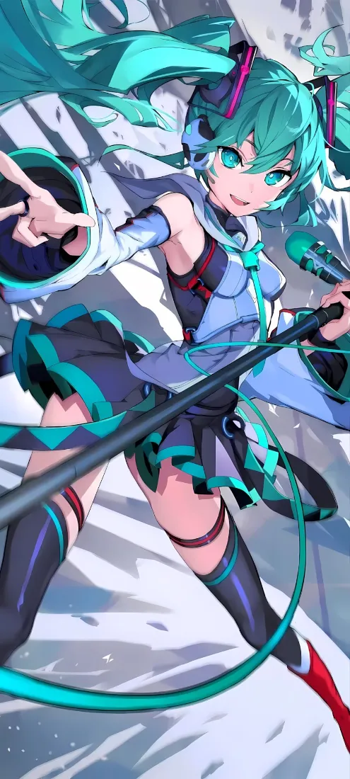 初音未来手机壁纸｜虚拟偶像歌手背景图片 - 酷炫形象「哲风壁纸」