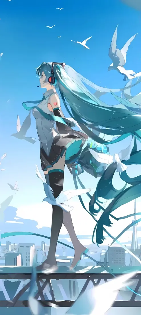 初音未来手机壁纸｜虚拟偶像歌手背景图片 - 唯美风「哲风壁纸」