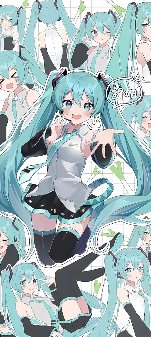 初音未来手机壁纸｜虚拟偶像歌手背景图片 - 萌动风采「哲风壁纸」