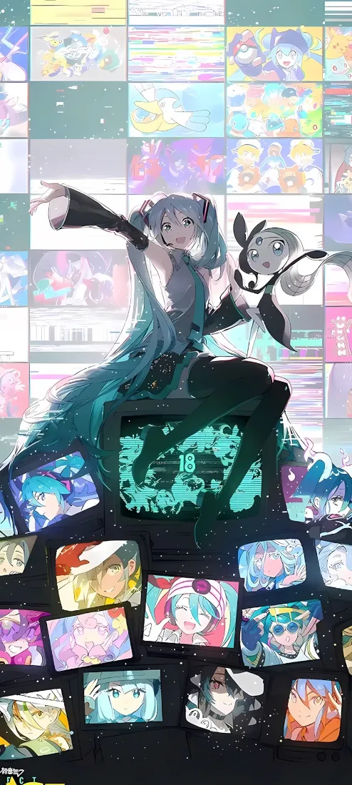 初音未来手机壁纸｜虚拟偶像歌手背景图片 - 梦幻场景「哲风壁纸」