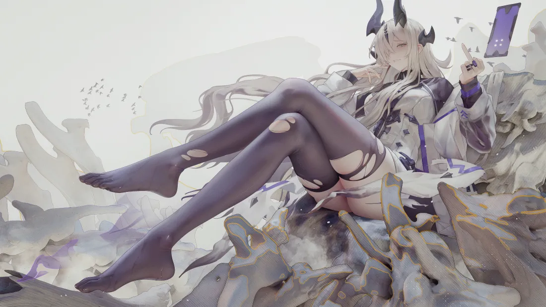 4k动漫黑丝角色壁纸｜精美背景图片 - 二次元美少女「哲风壁纸」