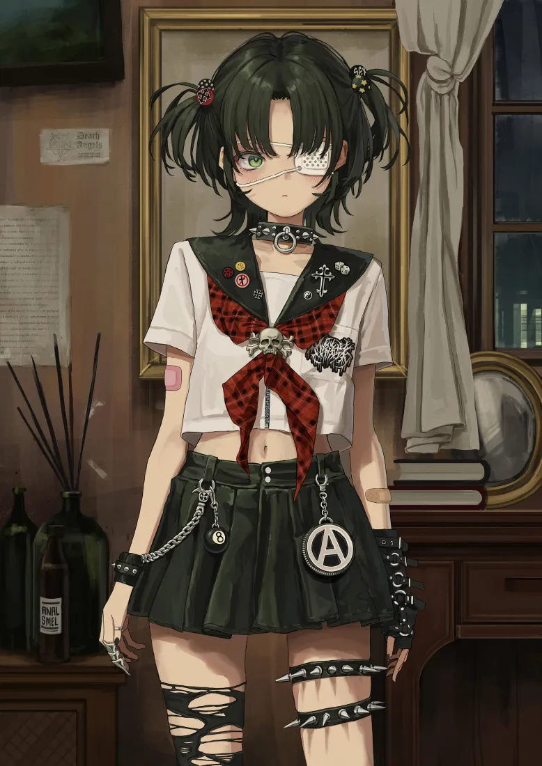 制服少女手机壁纸｜个性装扮背景图片 - 酷飒风「哲风壁纸」