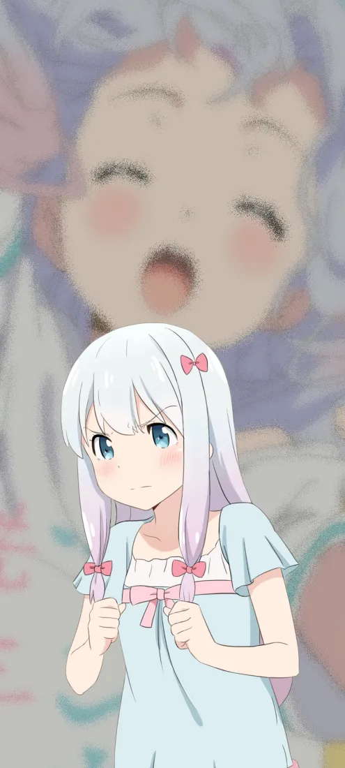白发双马尾少女手机壁纸｜动画背景图片 - 可爱「哲风壁纸」