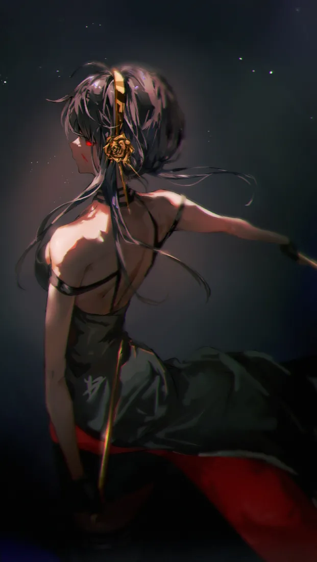 动漫少女手机壁纸｜星空背景图片 - 暗系美少女「哲风壁纸」