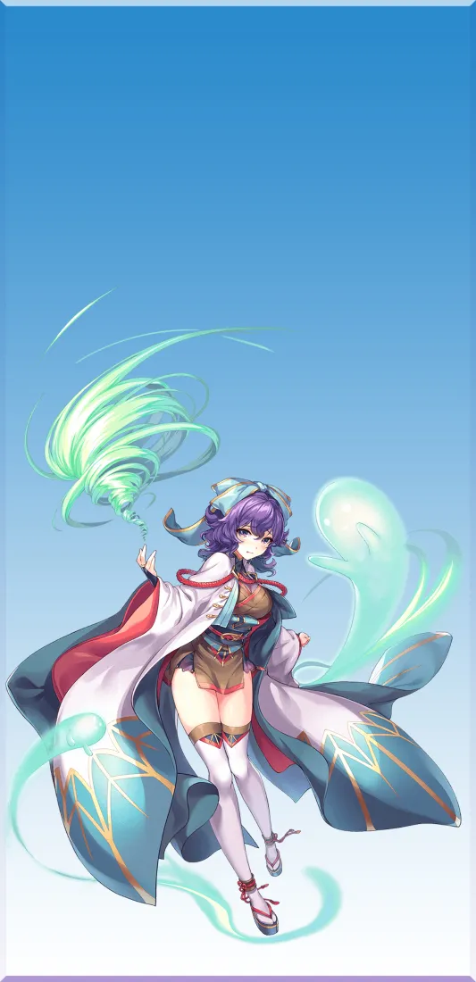 幻翼少女手机壁纸｜蓝天背景图片 - 飘逸裙摆「哲风壁纸」