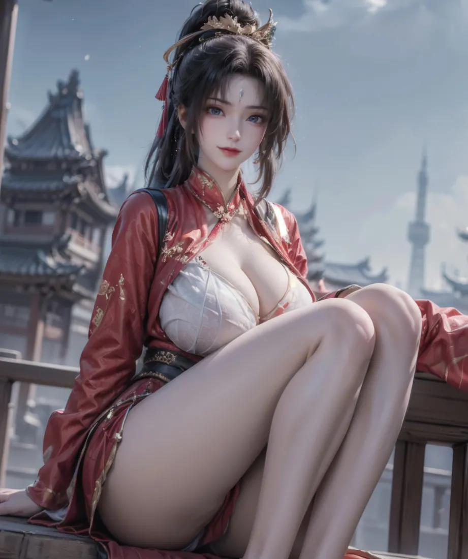 云缨红衣手机壁纸｜古风场景背景图片 - 云缨「哲风壁纸」