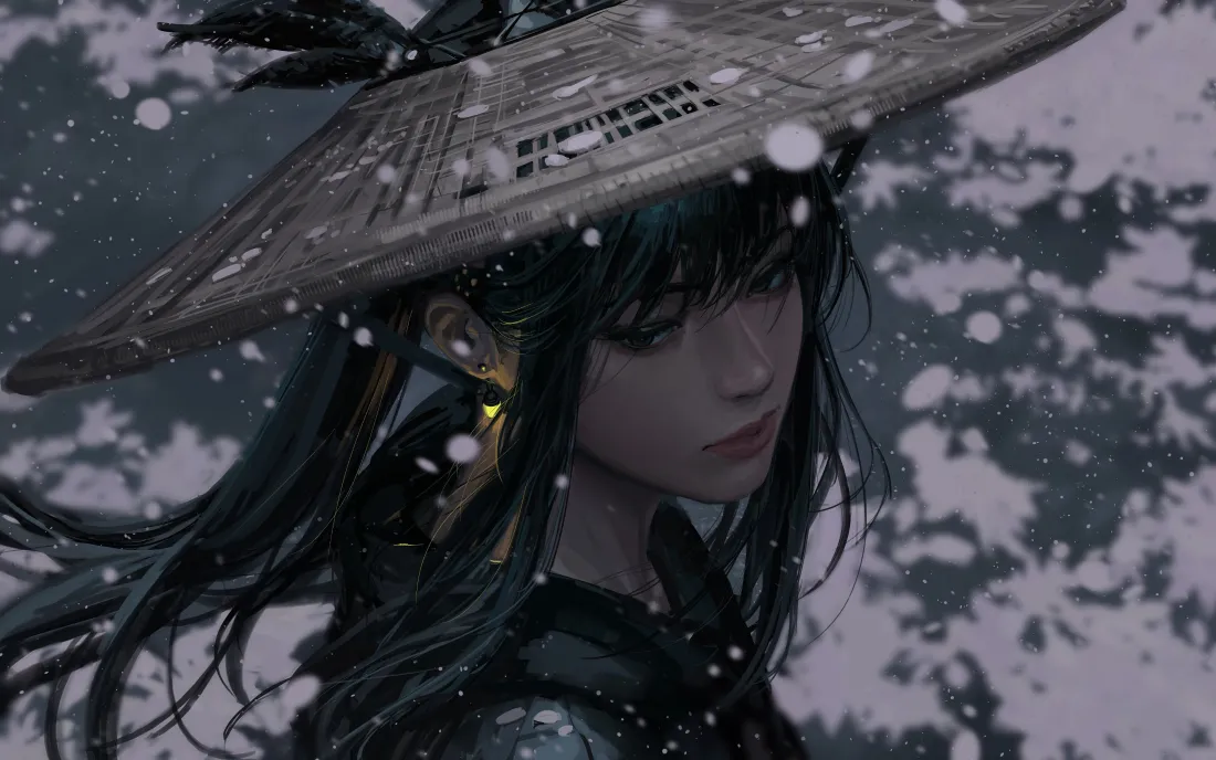 4k(侠女壁纸｜风雪背景图片 - 武侠)「哲风壁纸」
