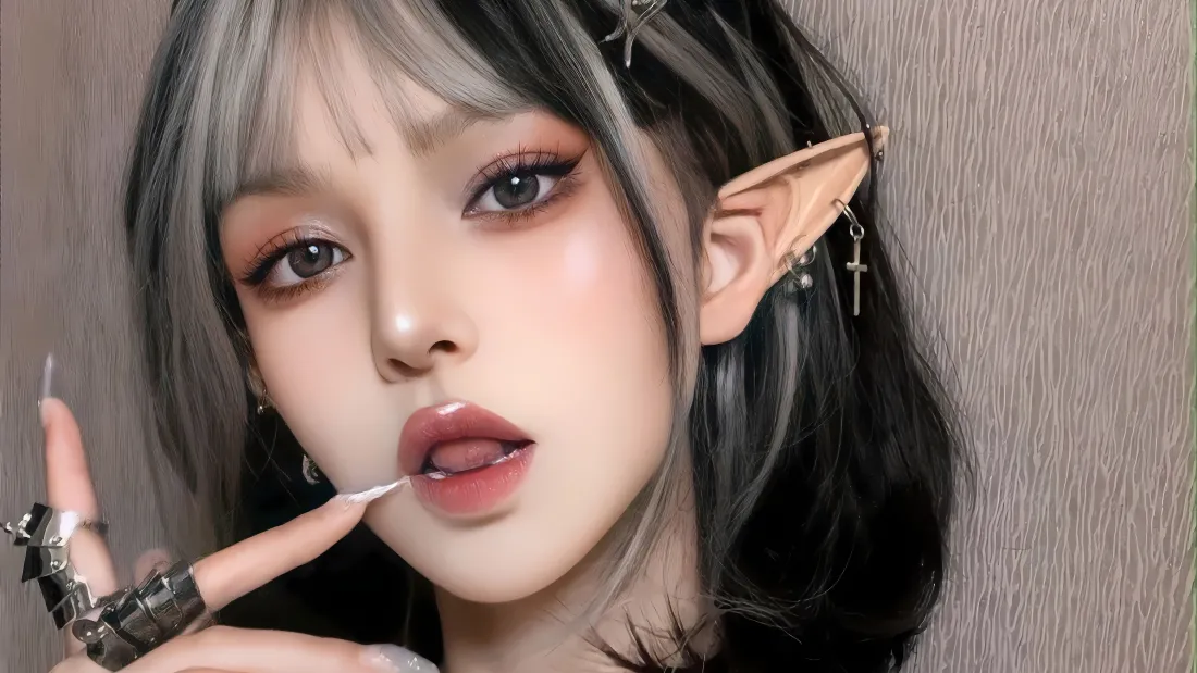 4k(精灵美女壁纸｜个性背景图片 - 酷飒造型)「哲风壁纸」