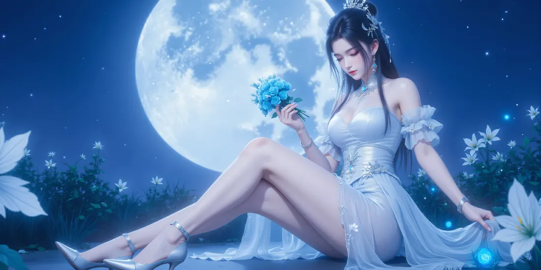 6k陆雪琪壁纸｜AI国漫背景图片 - 月下美人「哲风壁纸」