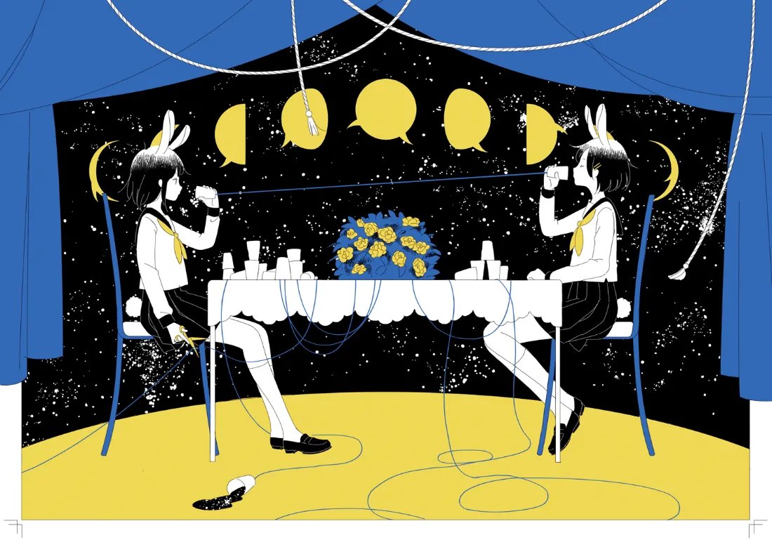 2k双生女壁纸｜星月夜背景图片 - 二次元「哲风壁纸」