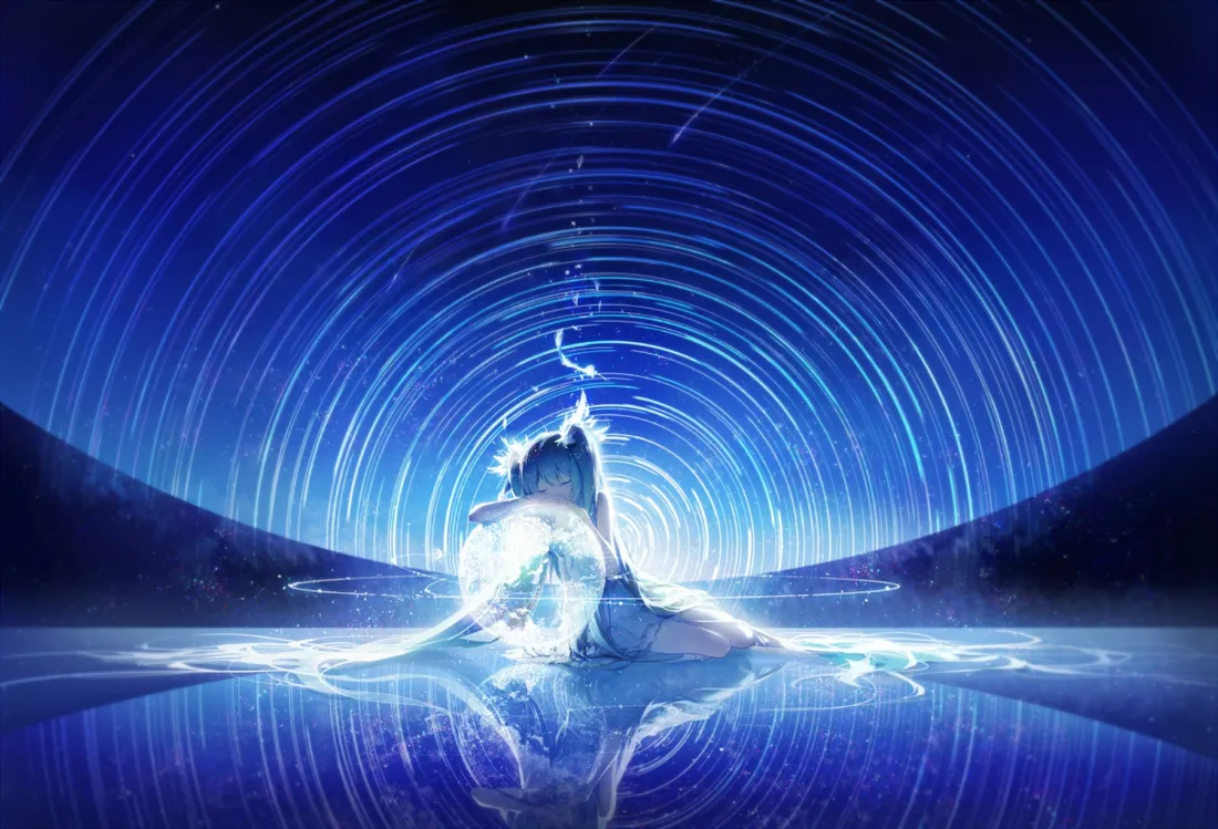 2k(初音未来壁纸｜二次元星空背景图片 - 梦幻星轨)「哲风壁纸」