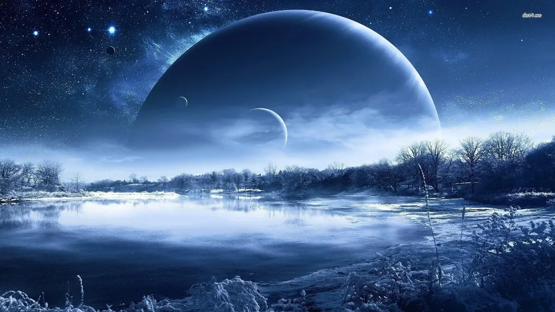 2k星空壁纸｜星球背景图片 - 梦幻湖面「哲风壁纸」