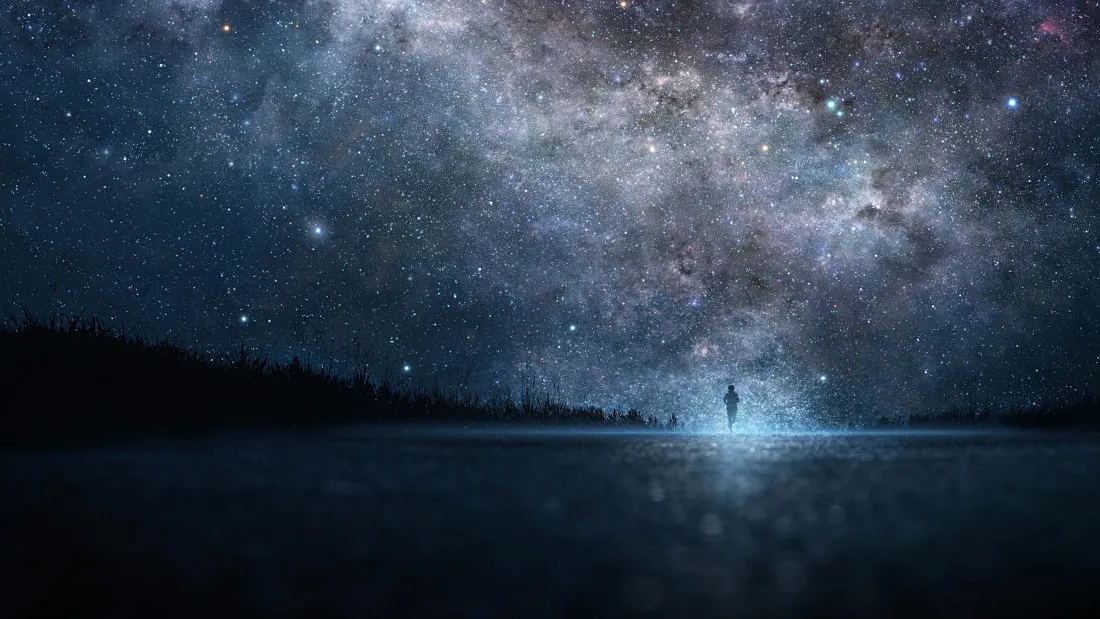5k湖景星空壁纸｜静谧夜景背景图片 - 独处剪影「哲风壁纸」
