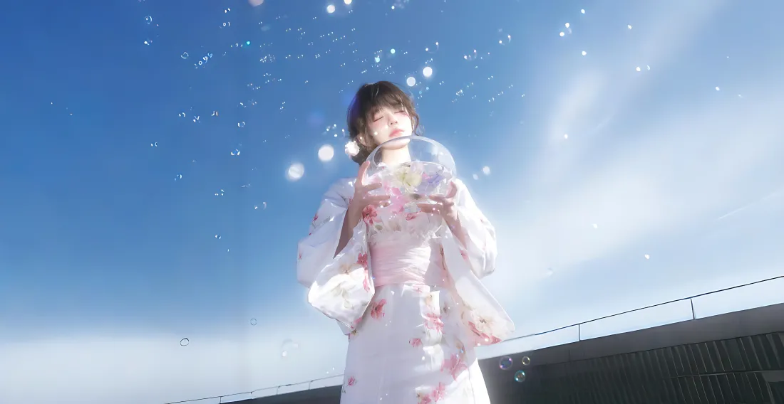 4k和服美女壁纸｜星空蓝天背景图片 - 真人「哲风壁纸」