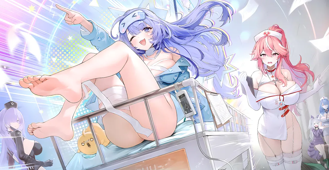 4k蓝发少女壁纸｜粉发少女科幻背景图片 - 二次元「哲风壁纸」