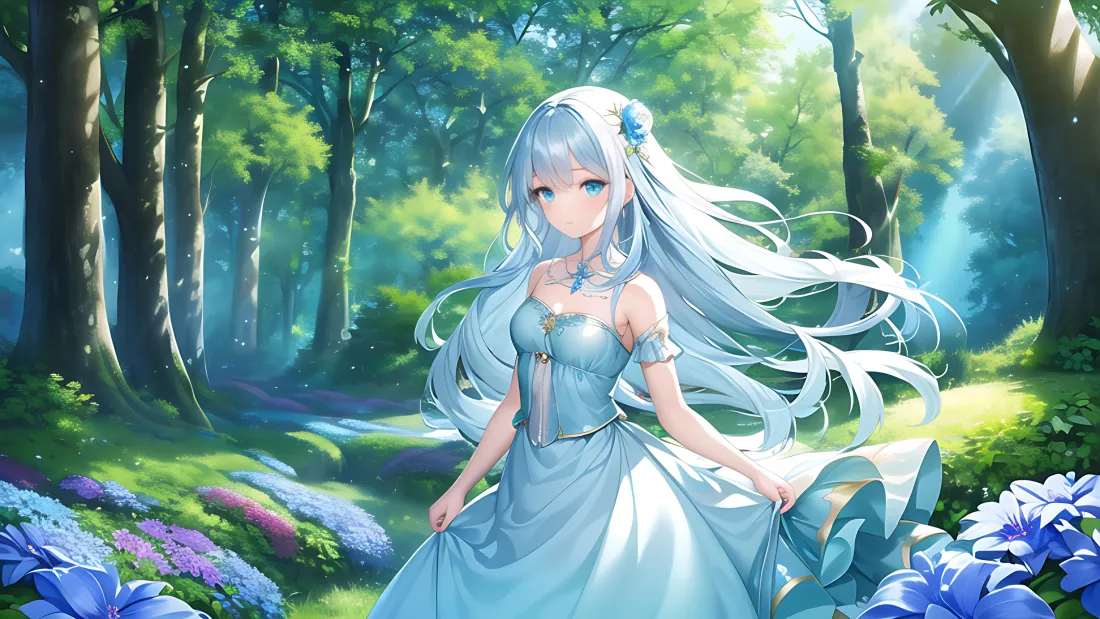 5k少女壁纸｜春天森林背景图片 - 自然美「哲风壁纸」