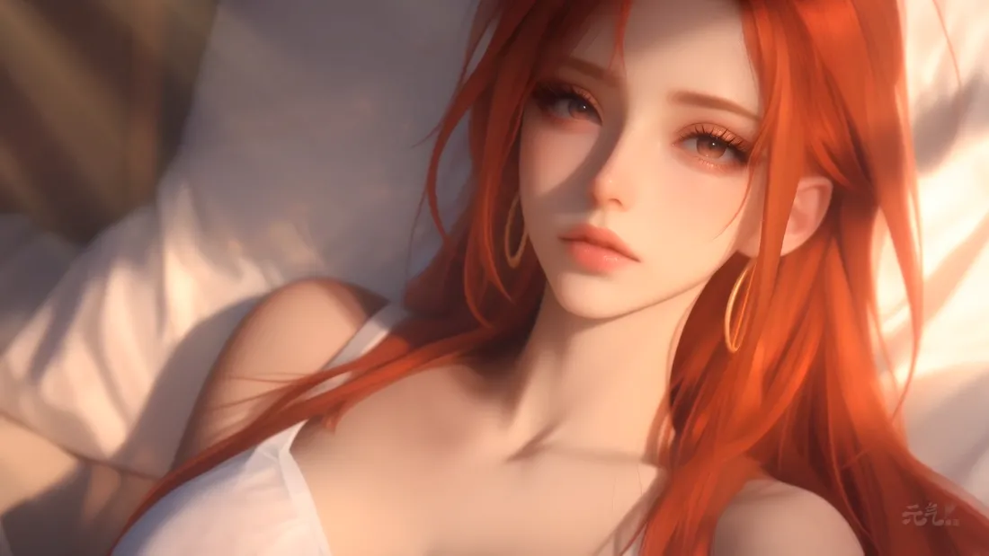 4k红发美女壁纸｜唯美背景图片 - 动漫少女「哲风壁纸」