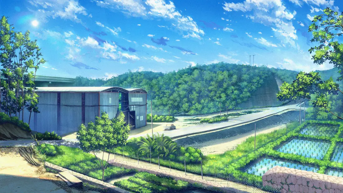 4k清新插画｜田园风景背景图片 - 夏日风光「哲风壁纸」