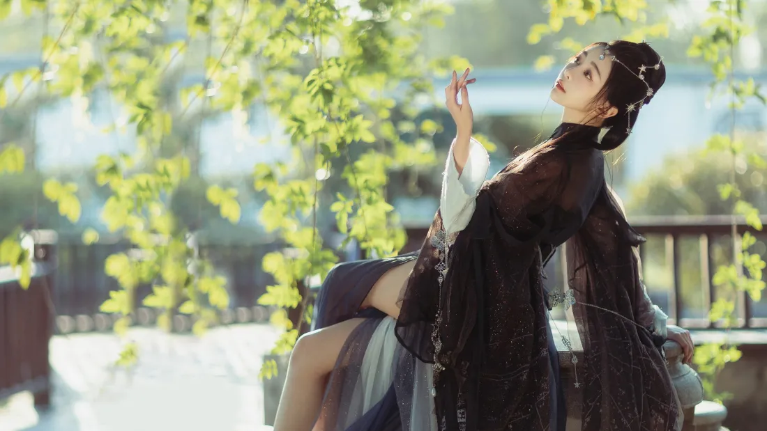 2k古风美女壁纸｜园林背景图片 - 古典意境「哲风壁纸」