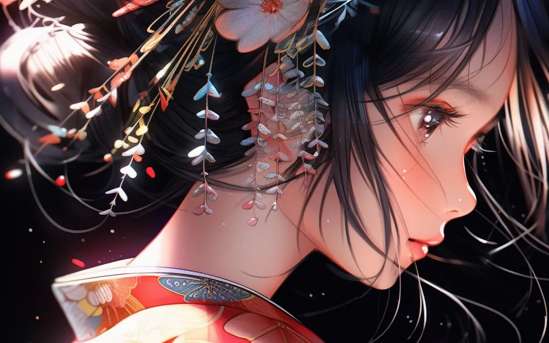 2k和风少女壁纸｜AI插画背景图片 - 二次元「哲风壁纸」