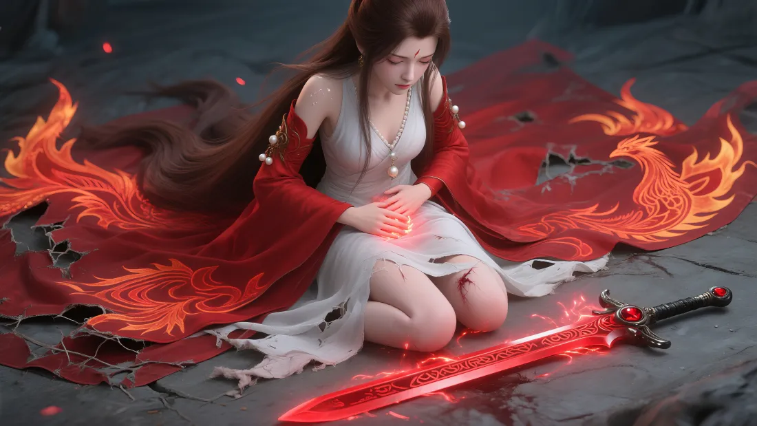 4k火灵儿疗伤壁纸｜玄幻背景图片 - 完美世界「哲风壁纸」