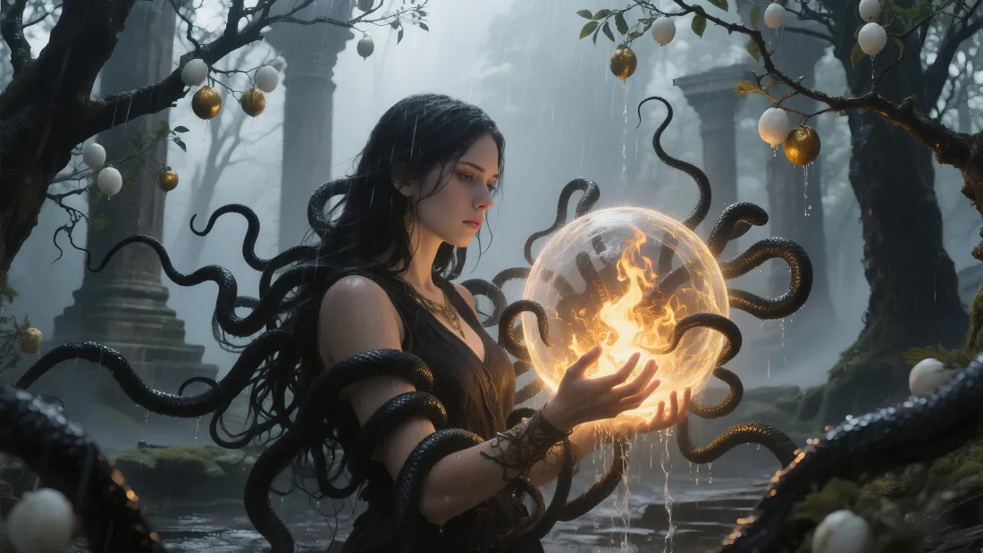 4k蛇系魔法壁纸｜神秘森林背景图片 - 魔女「哲风壁纸」