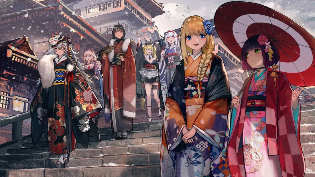 4k(和服少女壁纸｜日式古风背景图片 - 二次元)「哲风壁纸」