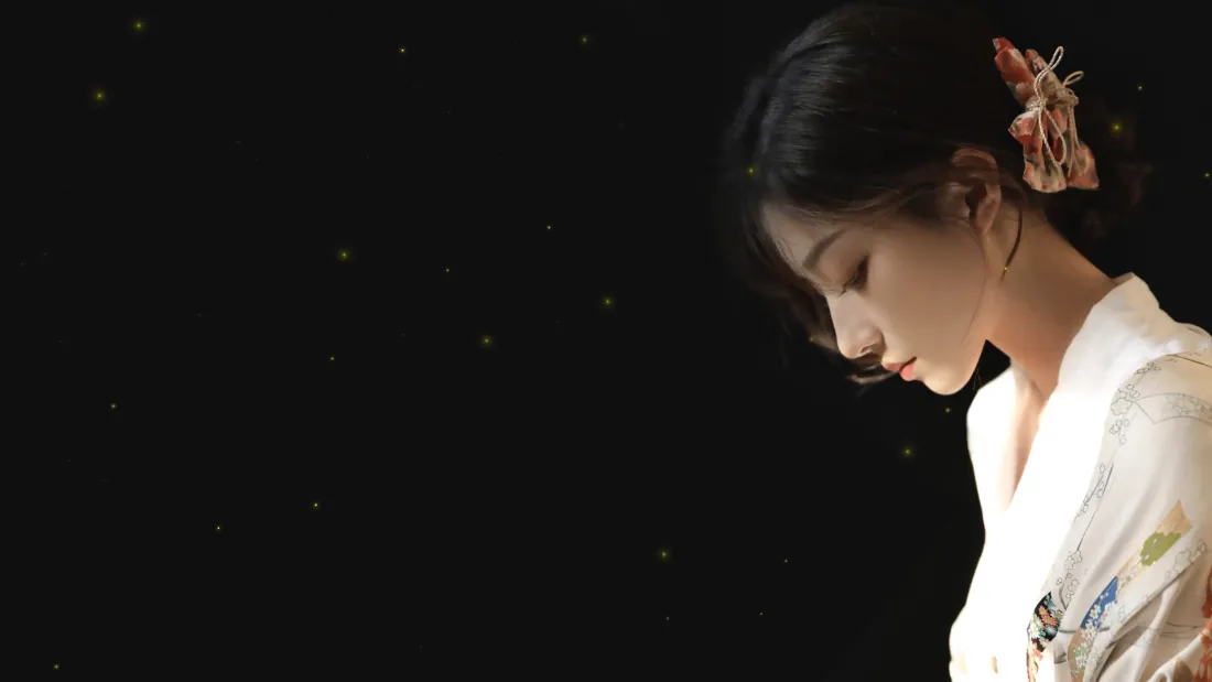 2k和服美女壁纸｜光影夜影背景图片 - 花饰「哲风壁纸」