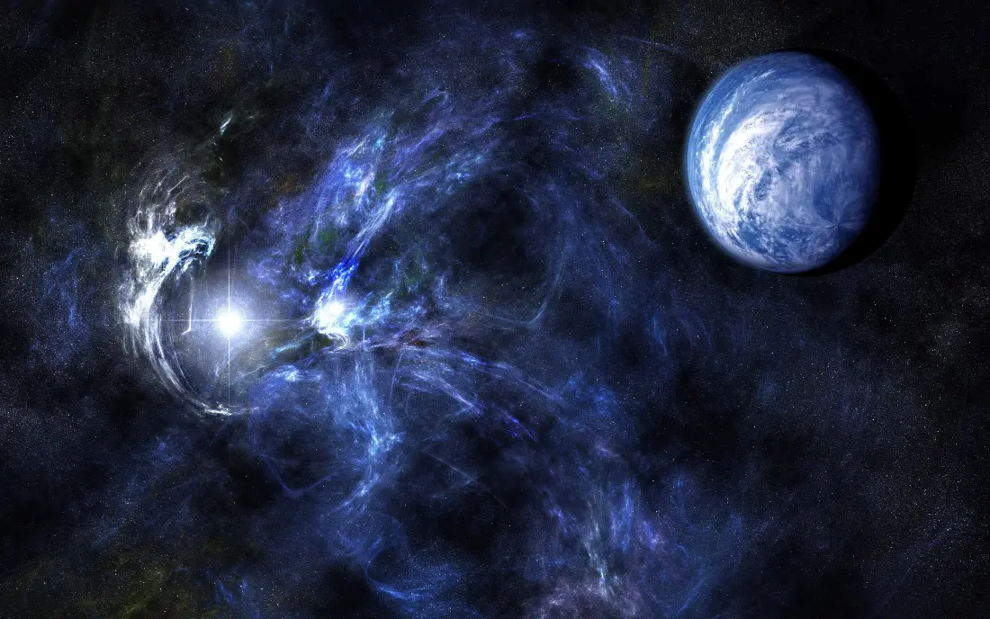 2k(星云漩涡壁纸｜地球背景图片 - 科幻艺术)「哲风壁纸」