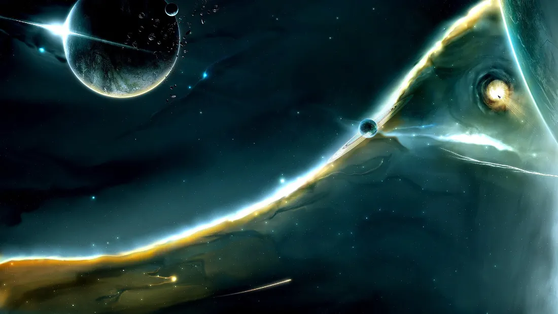 2k星际艺术壁纸｜星云光影背景图片 - 宇宙幻想「哲风壁纸」
