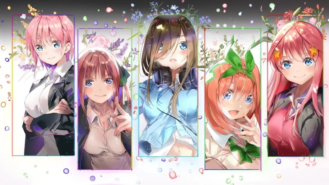 3k(五等分的花嫁壁纸｜中野姐妹背景图片 - 动漫)「哲风壁纸」