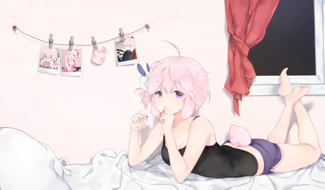 4k粉发少女壁纸｜卧室场景背景图片 - 二次元「哲风壁纸」