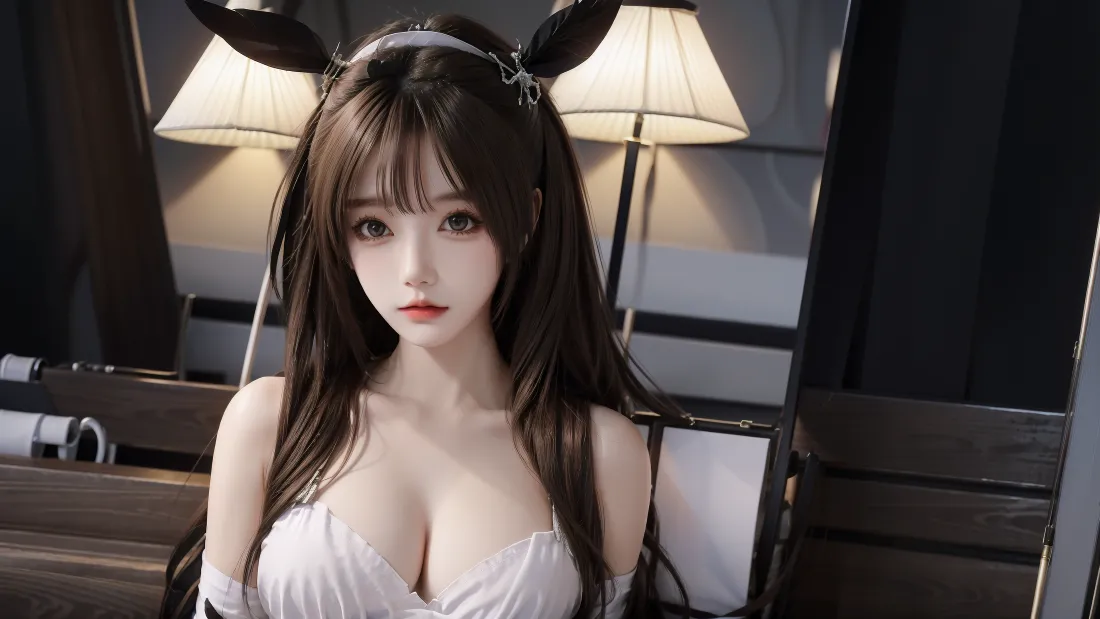 4k兔耳少女壁纸｜长发美少女背景图片 - 动漫风「哲风壁纸」