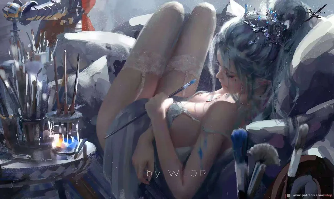 2k(鬼刀壁纸｜海琴烟背景图片 - 冰蓝幻境)「哲风壁纸」