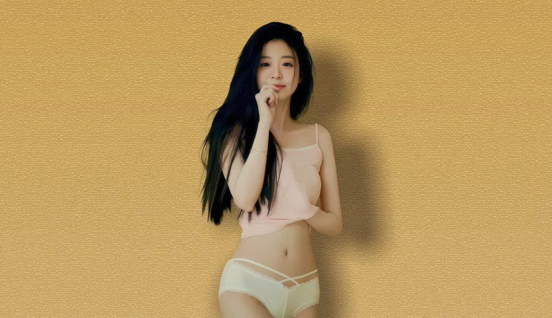 4k慵懒美女壁纸｜暖黄背景图片 - 居家氛围「哲风壁纸」