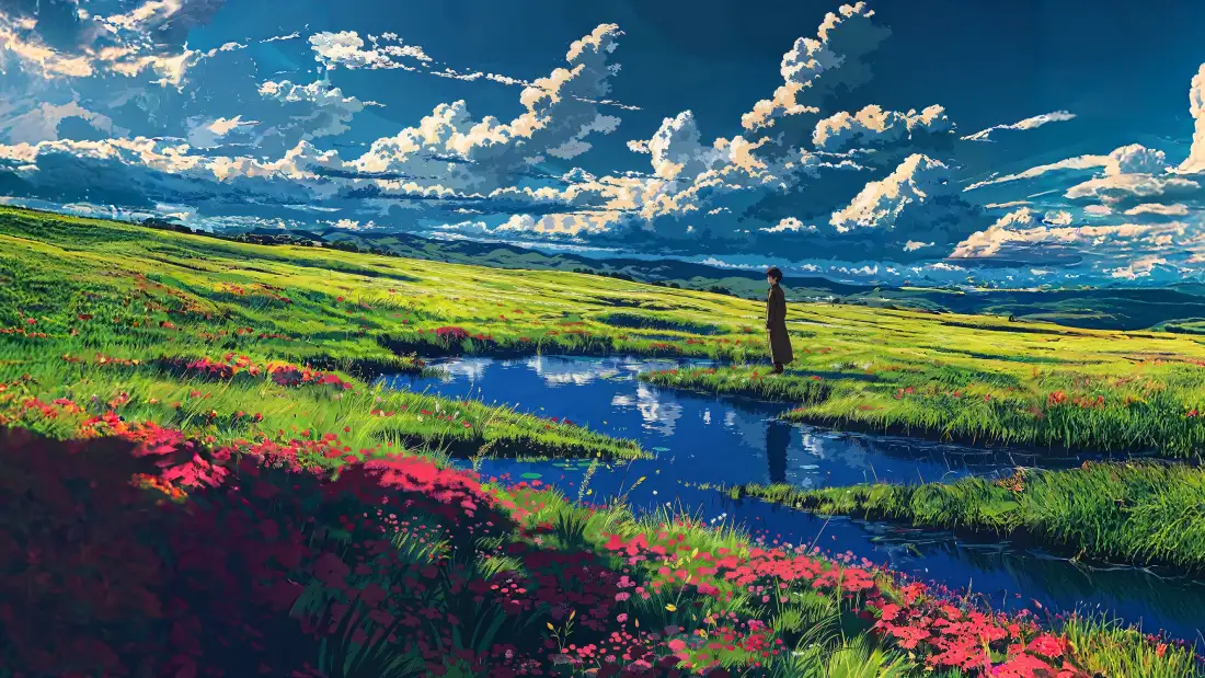 4k云朵草原壁纸｜旷野风光背景图片 - 自然美景「哲风壁纸」