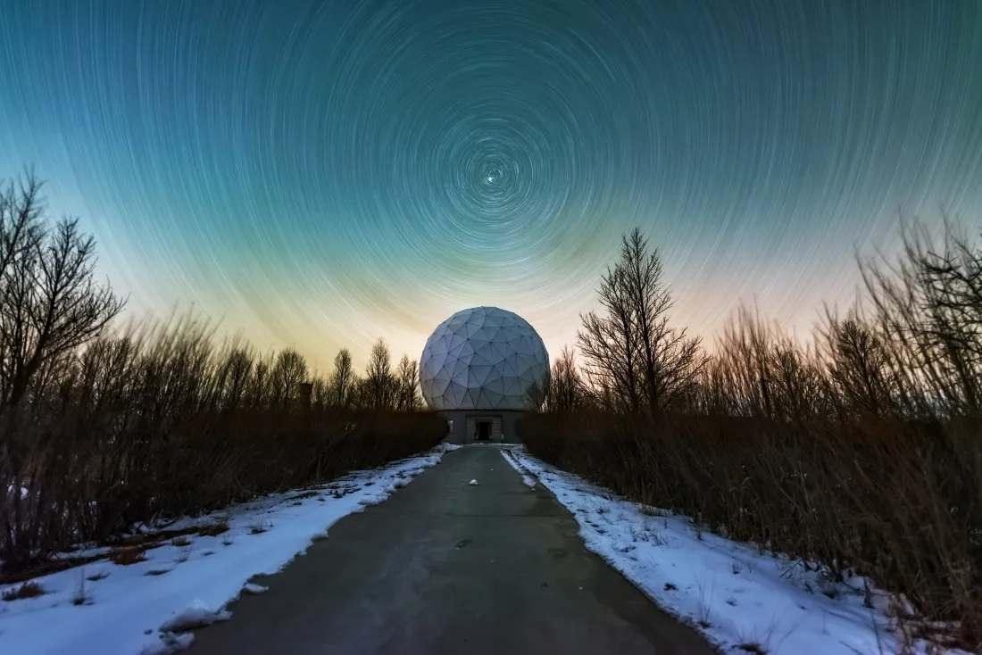 3k中国国家天文台星迹壁纸｜雪地背景图片 - 星空「哲风壁纸」
