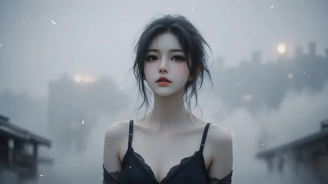 2k(雾都美女壁纸｜性感冷调背景图片 - 神秘氛围)「哲风壁纸」