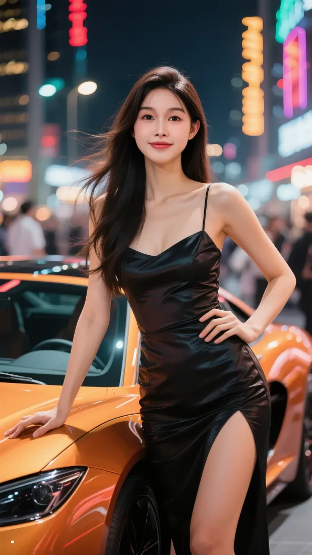 车模美女手机壁纸｜都市夜景背景图片 - 时尚车影「哲风壁纸」