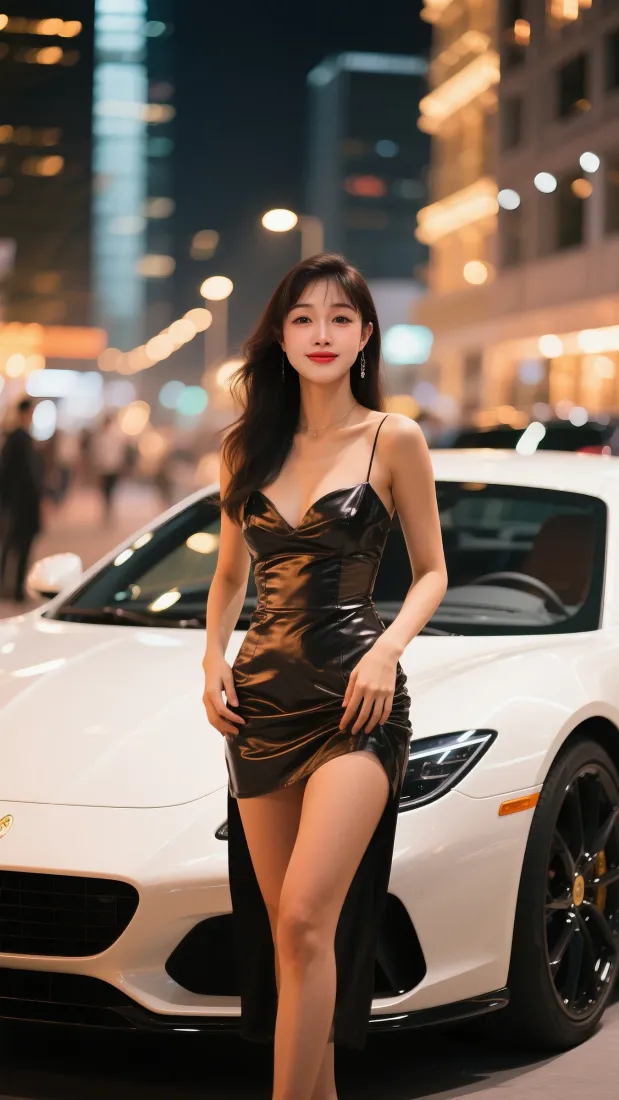 车模手机壁纸｜夜景超跑背景图片 - 时尚美女「哲风壁纸」