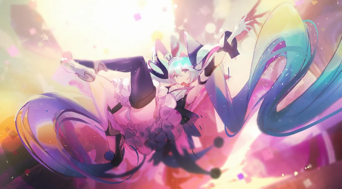 3k初音未来壁纸｜梦幻背景图片 - 二次元美女「哲风壁纸」